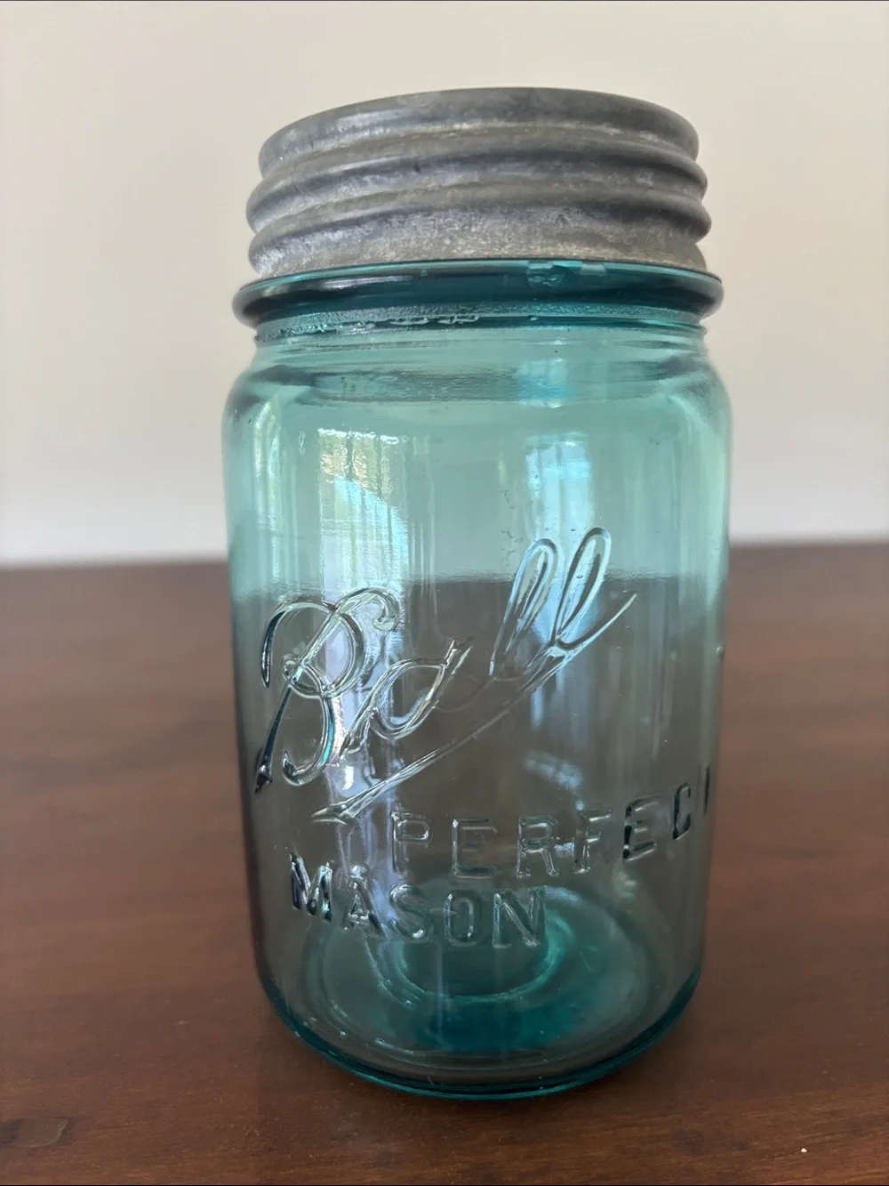 Aqua Glass Ball Mason Jars